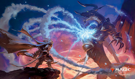 プレイヤーズラバーマット『基本セット2019』《アジャニ最後の抵抗》MTGM-008