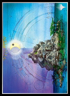 プレイヤーズカードスリーブ基本土地シリーズ『GURUランド』《島》 MTGS-090