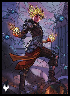 プレイヤーズカードスリーブ『灯争大戦』ステンドグラス《炎の職工、チャンドラ》 MTGS-111