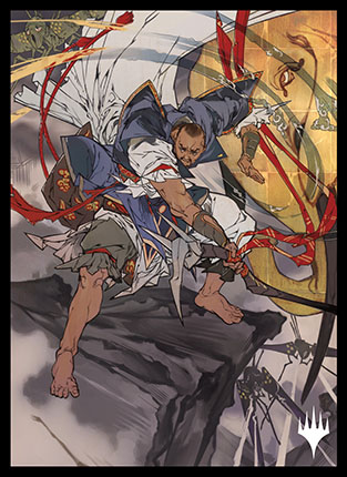 プレイヤーズカードスリーブ『ストリクスヘイヴン：魔法学院』日本画ミスティカルアーカイブ《テフェリーの防御》MTGS-157