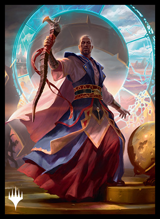 プレイヤーズカードスリーブ『イニストラード：真夜中の狩り』《日没を遅らせる者、テフェリー》MTGS-180