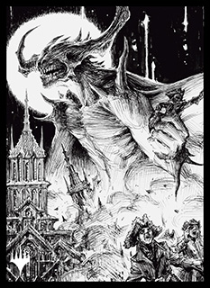 プレイヤーズカードスリーブ『イニストラード：真夜中の狩り』「永遠の夜」版 《堕落者、オーメンダール》MTGS-182