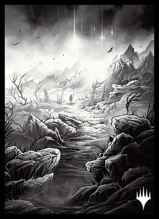 プレイヤーズカードスリーブ『イニストラード：真夜中の狩り』「永遠の夜」版《平地》(B)MTGS-185