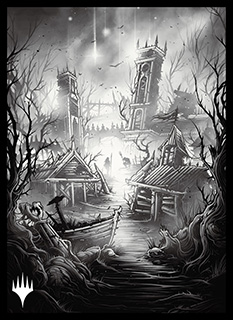 プレイヤーズカードスリーブ『イニストラード：真夜中の狩り』「永遠の夜」版《沼》(B)MTGS-189