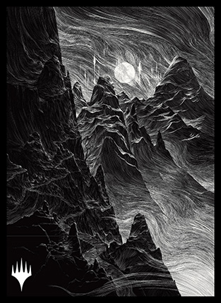 プレイヤーズカードスリーブ『イニストラード：真夜中の狩り』「永遠の夜」版《山》(A)MTGS-190