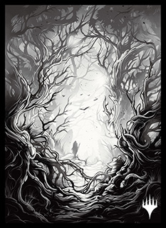 プレイヤーズカードスリーブ『イニストラード：真夜中の狩り』「永遠の夜」版《森》(B)MTGS-193