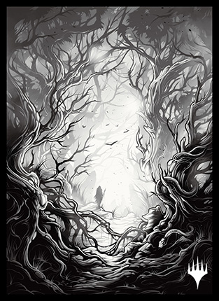 プレイヤーズカードスリーブ『イニストラード：真夜中の狩り』「永遠の夜」版《森》(B)MTGS-193