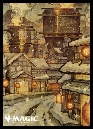 プレイヤーズカードスリーブ『神河：輝ける世界』「浮世絵」土地《山》(B)MTGS-219