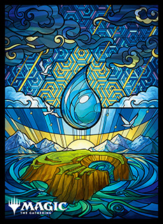 プレイヤーズカードスリーブ『団結のドミナリア』「ステンドグラス」版《島》MTGS-238